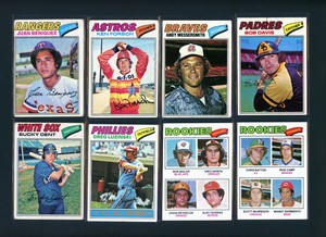8 Card Lot 1977 Topps MLB Baseball Vintage Cards **See Scans**