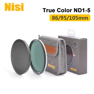 NiSi True Color ND-VARIO Variable VND Pro Nano 1-5 Stops Filter 58mm 72mm 82mm - Image 1 of 4