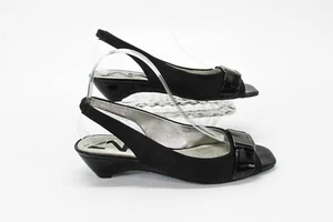 Anne Klein Womens Sandal Balere2 Size 8.5 Wedge Heel Slingback Shoe Pre Owned qp - Picture 1 of 12