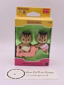 Sylvanian Families Walnut Squirrel Twins Baby Set Ri-46 Calico Critters Japan - Picture 1 of 7