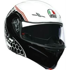 CASCO MODULARE MOTO AGV COMPACT ST DETROIT BIANCO NERO ROSSO TAGLIA XS - Foto 1 di 3
