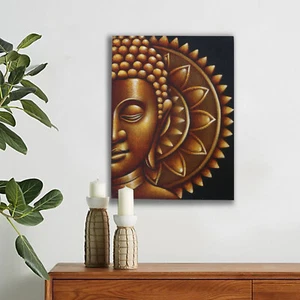 Halbbuddha Mandala handgefertigt von balinesischen Handwerkern - Bild 1 von 16