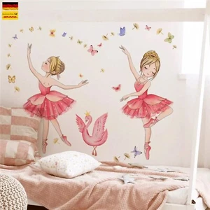Prinzessin & Schwan, Wandtattoo Deko für Mädchenzimmer,Wandaufkleber Wandsticker - Bild 1 von 5