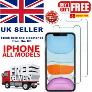 2 X Tempered Glass Screen Protector Screen Saver For iPhone 15 14 13 12 11 X XR - Picture 1 of 6