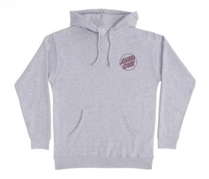 SANTA CRUZ OPUS DOT Herren Pullover Hoodie - GRY HTHR/DEEP RED - Medium - Neu mit Etikett - Bild 1 von 2