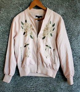 Forever 21 Pink Floral Jacket Size Medium - Picture 1 of 9