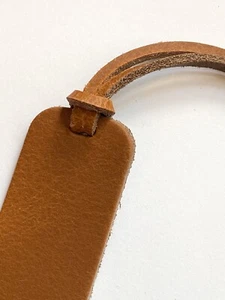 Leather bookmark Tan leather with matching tassel - Picture 1 of 4