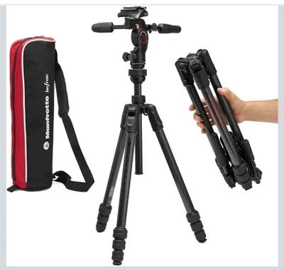 Manfrotto Befree GT PRO Carbon Fibre Travel Tripod with 3-Way Pan/Tilt Head - Image 1 of 3