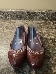 Tory Burch Flats Gabby Isabel Bordeaux Size 7.5 M NEW - Picture 1 of 19