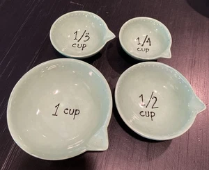 Juego de 4 vasos medidores de cerámica verde - Imagen 1 de 8