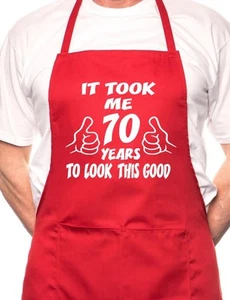 70th Birthday It Took 70 Years BBQ Cooking Funny Novelty Apron - Picture 1 of 9