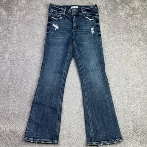 BKE Parker Jeans Damen 29X27,5* Blau Bootcut High Rise Dark Denim Distressed - Bild 1 von 13