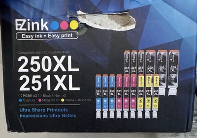 E-Z Ink Compatible Ink Cartridges Replacement for Canon 250 251 XL PGI-250XL CLI - Image 1 of 4