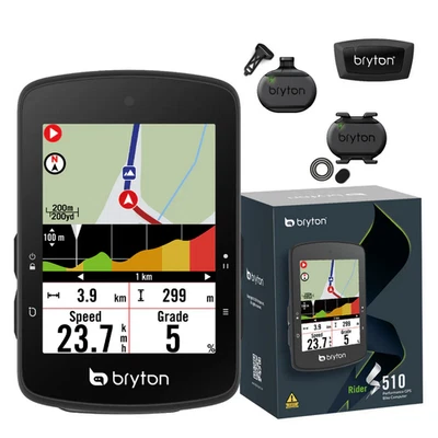 Ciclocomputer GPS bici BRYTON BR S510 T con sensori e fascia cardio - Immagine 1 di 4