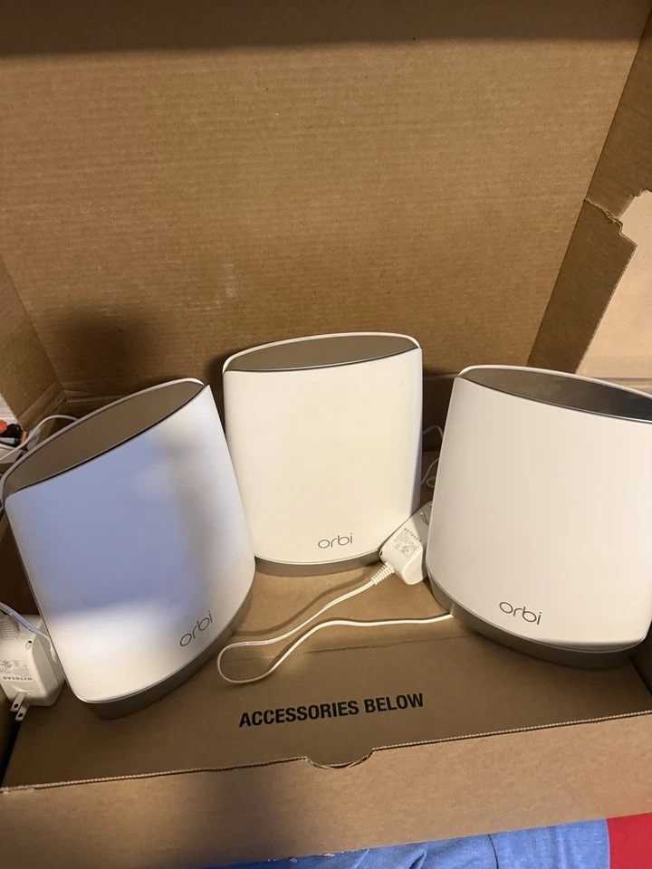 Netgear Orbi RBR750 AX4200 WiFi 6 Mesh System + 2 RBS750 Satellites Tri-Band - Image 1 of 1