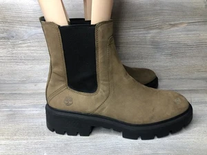 Timberland Cortina Valley Chelsea Boots Womens Sz 10 Olive Green NEW - Picture 1 of 7