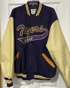 Vintage Delong LSU Fighting Tigers Jacket Mens 2XL  Wool Varsity Letterman RARE - Picture 1 of 11