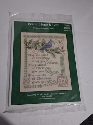 Kit de punto de cruz de Diane Arthurs Paz, Esperanza y Amor SELLADO Imaginating, Inc Foto 1 de 4