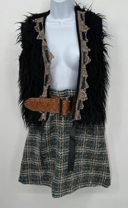 Damen Vintage Pendleton blau und grün Wolle Bleistiftrock-Größe 4/24 nur Rock - Bild 1 von 11