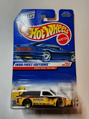 1999 Hot Wheels #924 First Editions 19/26 PIKES PEAK TACOMA Yellow w/Gold LaceSp - Image 1 of 2