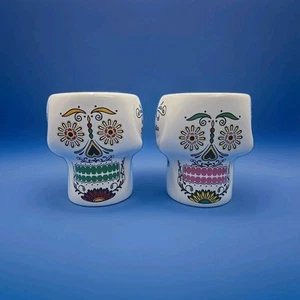 Taza de cerámica Don Julio Tequila Día de los Muertos Calavera de azúcar rosa azulado - Imagen 1 de 9