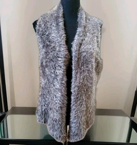 Chaleco Suéter CAbi Mezcla Alpaca Para Mujer Mediano Sin Mangas Difuso Frente Abierto Top - Imagen 1 de 8