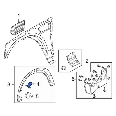 For Land Rover Range Rover Sport 2006-2013 Land Rover Wheel Arch Molding Clip Foto 1 de 4