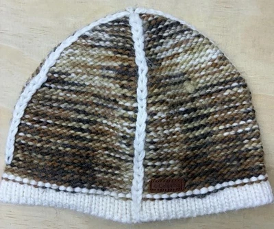 Columbia Chunky Knit Beanie Brown Cream Marled Winter Hat OSFM Women’s - Image 1 of 4
