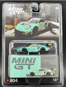 Mini GT Porsche 911 GT3R HubAuto Racing 2023 FIA GT World Cup Macau GP #804 1/64 - Picture 1 of 5
