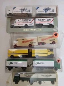6) HO 1:87 European Delivery trucks w/Matching Trailers - Herpa, Brekina, Wiking - Picture 1 of 4