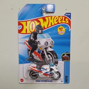 Hot Wheels Honda VFR750R (RC30) White #224 Mainline 2025 Case M (In-Stock) New - Picture 1 of 5