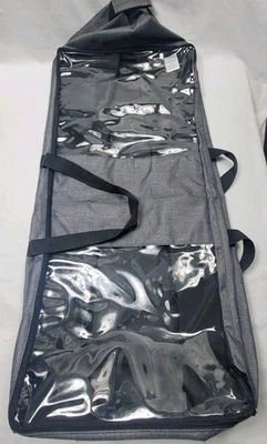 Bolsa tote de armazenamento Thirty One Stroll & Roll carvão (cinza) Crosshatch 36” X 16” X 16” - Imagem 1 de 4