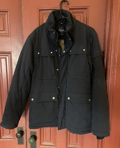 Yozai Herren M bläulich-grau Stepp Puffer Jacke Fell gefüttert Winter warm Mantel - Bild 1 von 22