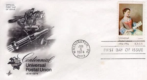 CENTENNIAL UNIVERSAL POSTAL UNION STAMP - 1974 - DC3032 - Picture 1 of 1