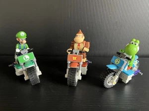 K-Nex Mario Kart Luigi Donkey Kong & Yoshi Loose Figures On Bikes Collectables - Picture 1 of 12