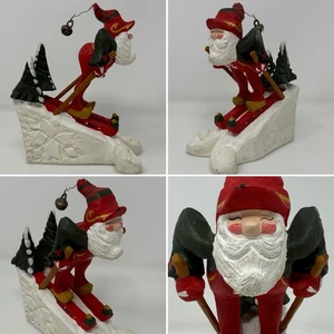 House of Hatten CHRISTMAS SANTA Ski Downhill Skiing Figure D. CALLA SIGNED 1996 - Picture 1 of 15