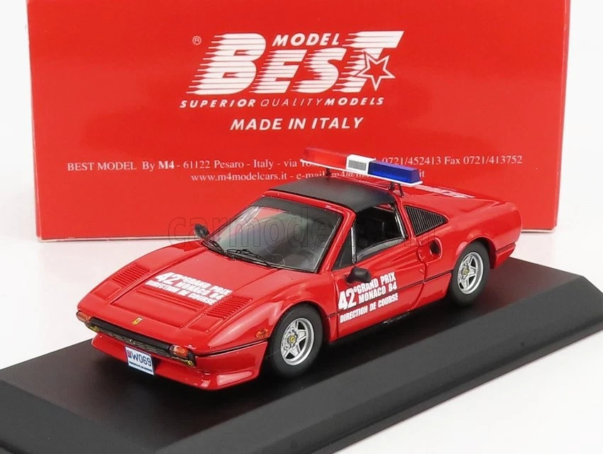 1/43 BEST-MODEL - FERRARI - 308 GTS OFFICIAL SAFETY CAR F1 MONACO GP 1984 9817 - Immagine 1 di 1