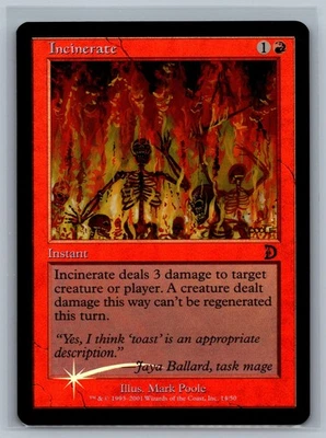 Magic MTG Deckmasters Garfield vs Finkel Incinerate #14/50 Foil TCG CCG - Image 1 of 2