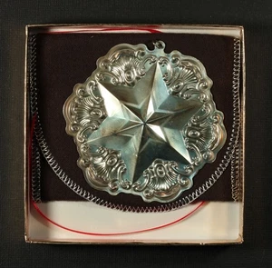 Vintage 2001 Gorham Sterlingsilber Straßburg Stern Weihnachtsschmuck - Bild 1 von 2