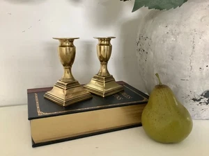Fine Pair Of 4.5” Late Georgian Regency Cast Brass Ejector Candlesticks c1825 - Picture 1 of 11