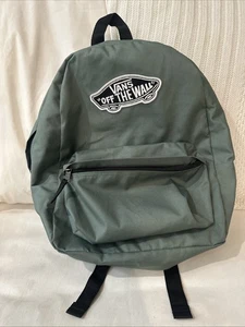 VANS Off The Wall Realm Backpack. Green W/Black Straps. Adjustable Zippers - Picture 1 of 10