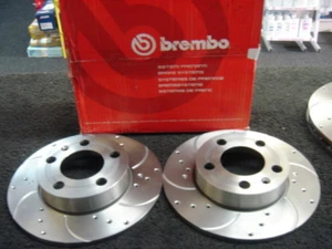 VW GOLF MK4 1.9TD GTTDI 1.8T GTI 1998-04 BREMBO DISCO DE FRENO RANURADO TRASERO PERFORADO - Imagen 1 de 1