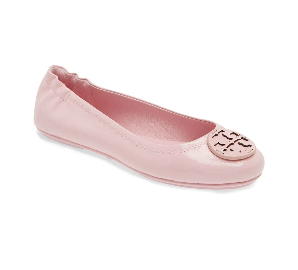 NIB Tory Burch Minnie Ballet Leather Travel Flat Petunia Pink US 9.5 AUTHENTIC - Image 1 of 1