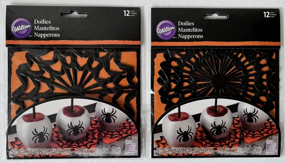 24 Новый Wilton паутина бумаги салфетки, 6» Хэллоуин декор вечеринки страшный салфетки - Изображение 1 из 3