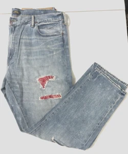 Polo Ralph Lauren men's SZ 44x36 Distressed Varick Slim Straight Blue Jeans $228 - Picture 1 of 5