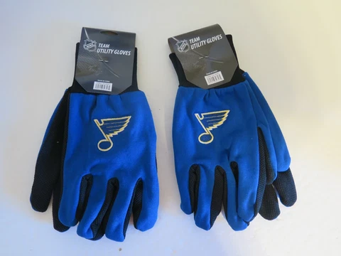 TWO (2) PAIR OF ST LOUIS BLUES, UTILITY GLOVES FROM FOREVER COLLECTABLE Cover