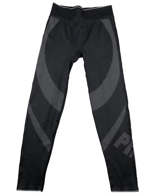 PINK Active Victoria's Secret 女式打底裤 L 码黑色灰色高腰紧身 — 第 1/4 张图片