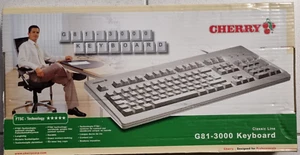 Cherry Tastatur G81-3000LRNDE-0 Folie deutsch QWERTZ PS/2 NOS OVP versiegelt - Bild 1 von 5