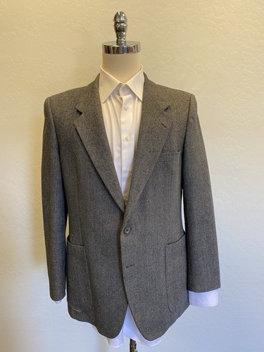 SAINT LAURENT (YSL) Yves Saint Laurent YSL Made in France Giacca di Lana Vintage Grigio Taglia 42 R