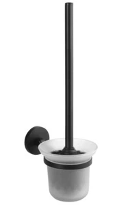 BOX WC Juego de cepillos Zinc Vidrio esmerilado Negro 150x113385 mm >> para taladrar - Imagen 1 de 2